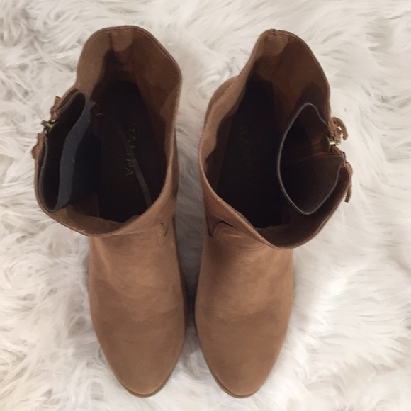 Rampage Frankey Tan 3” Heeled Fringe Ankle Boot 10 - Picture 4 of 15